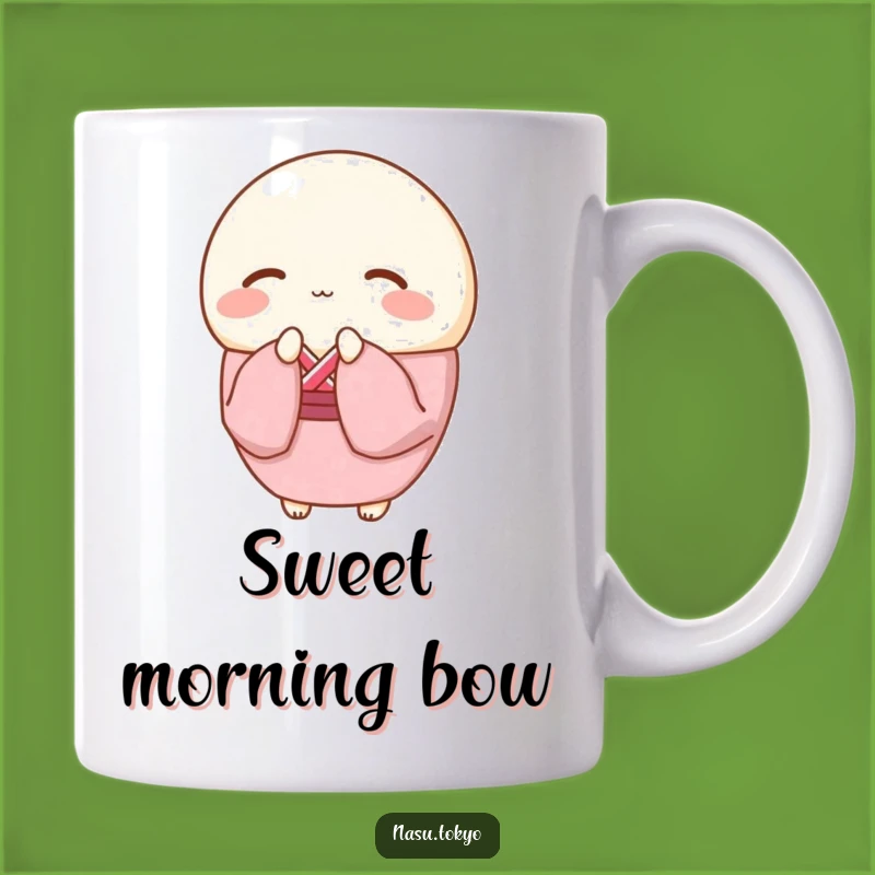 Funny Mochi Kimono Mug - Graceful Greetings for Your Morning Brew!