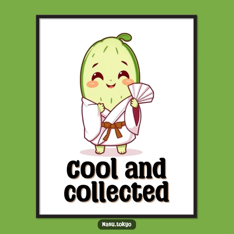 Funny Cucumber Slice Kimono Digital Art - Relaxing Veggie Print Gift!