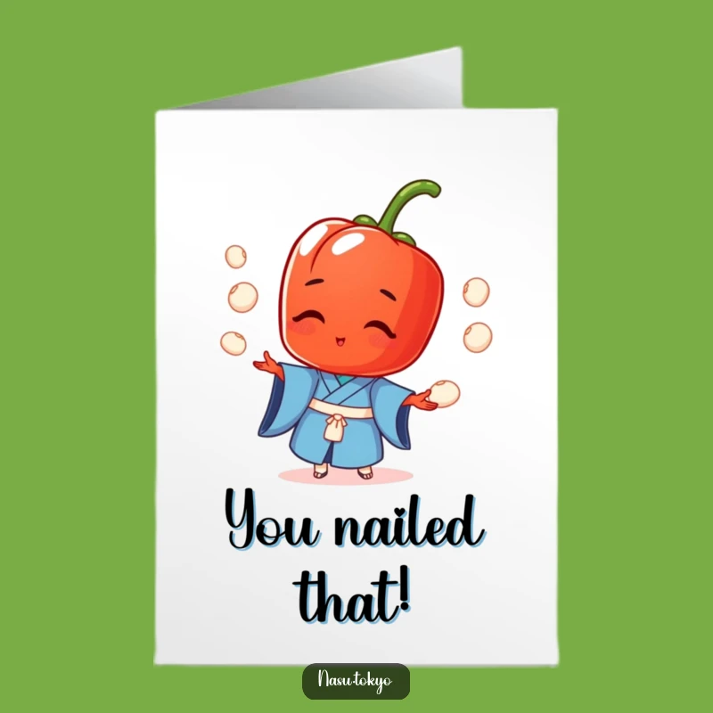 Free Printable Congrats Card: Juggling Pepper, Hilarious Downloadable Congratulations Gift