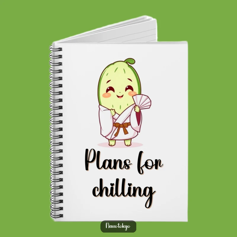 Funny Cucumber Slice Kimono Notebook - Relaxing Veggie Journal Gift!